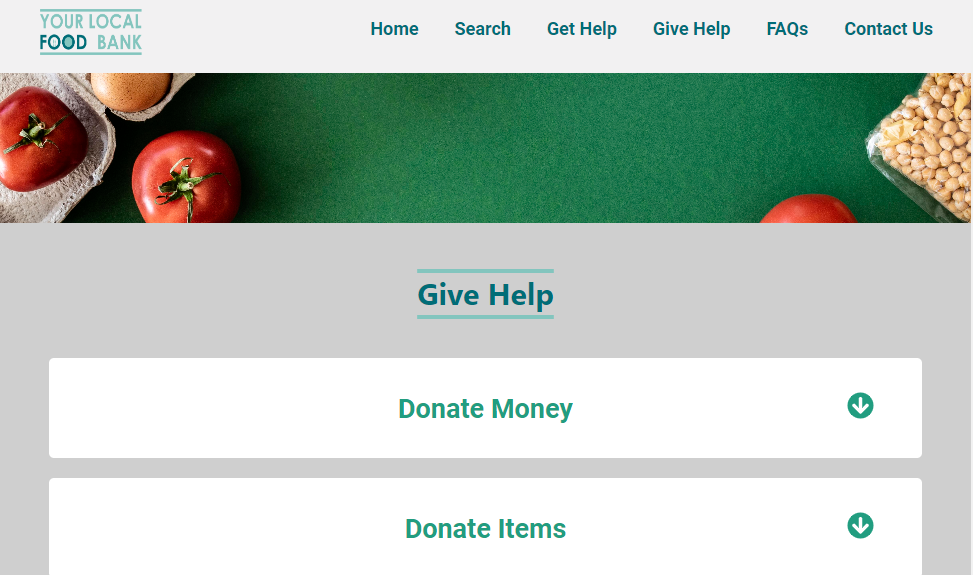 Foodbank Finder Give Help